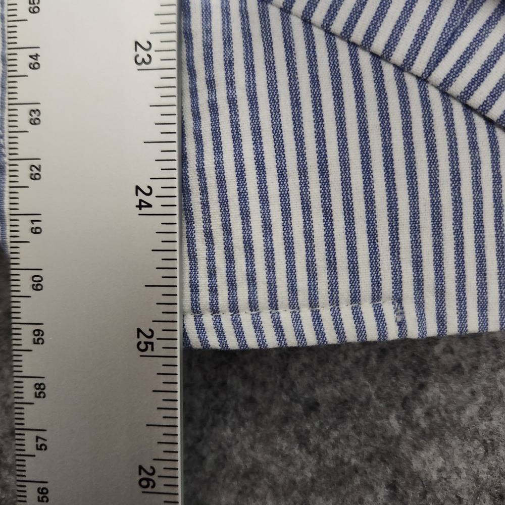Talbots Petite Aberdeen Knit Blazer Women 2P Blue White Stripe Long Sleeve - Picture 4 of 6
